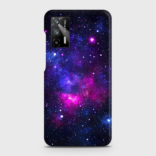 Realme Q3 Pro 5G Cover - Dark Galaxy Stars Modern Printed Hard Case with Life Time Colors Guarantee