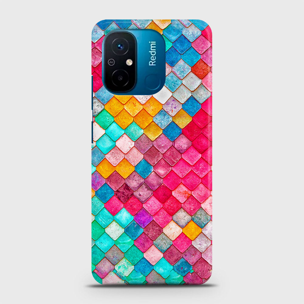 Xiaomi Redmi 12C Cover - Chic Colorful Mermaid Printed Hard Case with Life Time Colors Guarantee