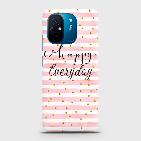 Xiaomi Redmi 12C Cover - Trendy Happy Everyday Printed Hard Case with Life Time Colors Guarantee