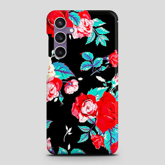 Samsung Galaxy A05s Cover - Luxury Vintage Red Flowers Printed Hard Case with Life Time Colors Guarantee