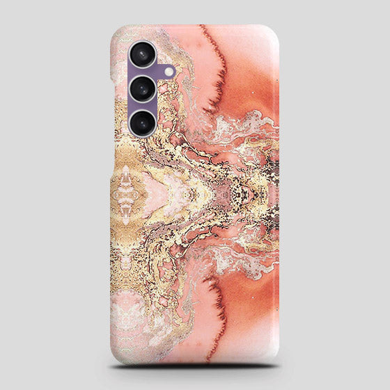 Samsung Galaxy A05s Cover - Trendy Chic Rose Gold Marble Printed Hard Case with Life Time Colors Guarantee