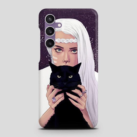 Samsung Galaxy A05s Cover - Trendy Wild Black Cat Printed Hard Case with Life Time Colors Guarantee