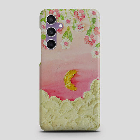 Samsung Galaxy A05 Cover - Floral Series - Design 7 - Pink & Yellow - Matte Finish - Snap On Hard Case with LifeTime Colors Guarantee