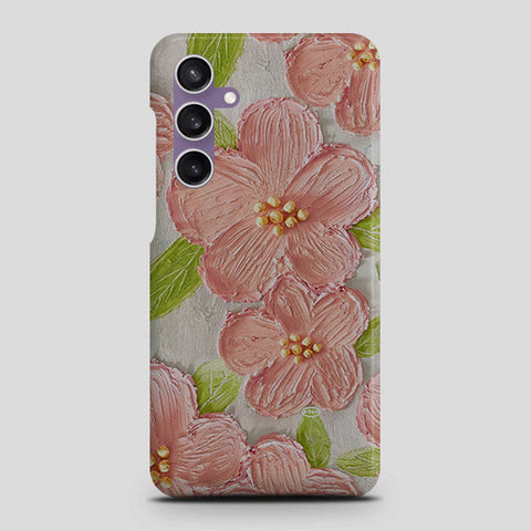 Samsung Galaxy A05 Cover - Floral Series - Design 9 - Pink & Green - Matte Finish - Snap On Hard Case with LifeTime Colors Guarantee