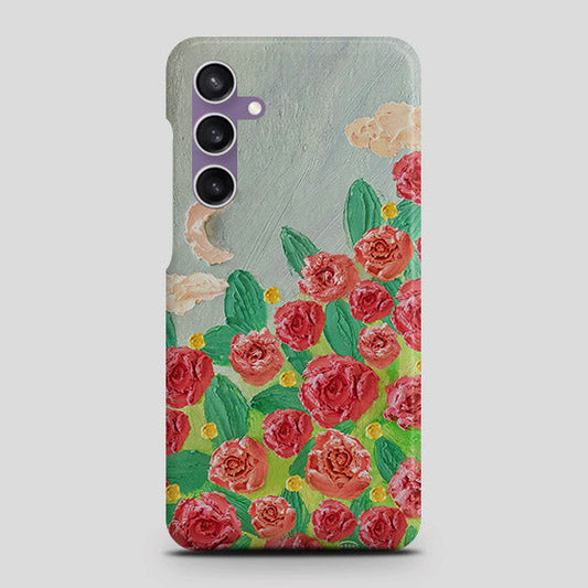 Samsung Galaxy A05 Cover - Floral Series - Design 10 - Red & Green - Matte Finish - Snap On Hard Case with LifeTime Colors Guarantee