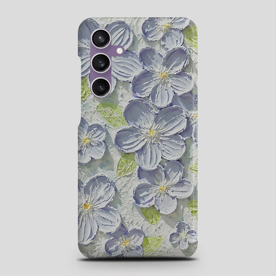 Samsung Galaxy A05 Cover - Floral Series - Design 12 - Grey & Green - Matte Finish - Snap On Hard Case with LifeTime Colors Guarantee