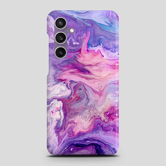 Samsung Galaxy A05s Cover - Chic Blue Liquid Marble Printed Hard Case with Life Time Colors Guarantee