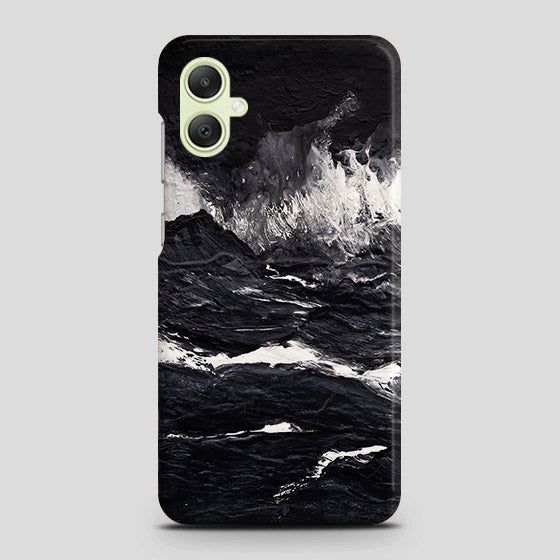 Samsung Galaxy A05 Cover - Black Ocean Marble Trendy Printed Hard Case with Life Time Colors Guarantee