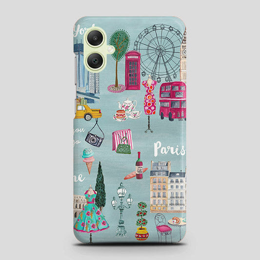 Samsung Galaxy A05 Cover - London, Paris, New York ModernPrinted Hard Case with Life Time Colors Guarantee