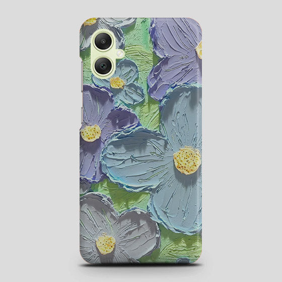 Samsung Galaxy A05s Cover - Floral Series - Design 1 - Purple & Aqua - Matte Finish - Snap On Hard Case with LifeTime Colors Guarantee