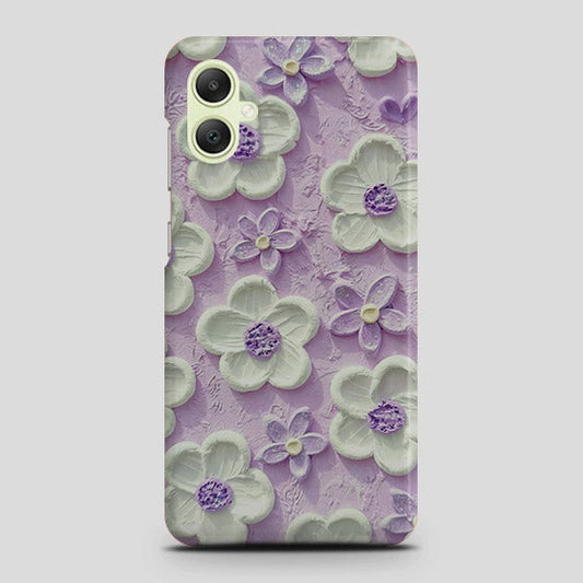 Samsung Galaxy A05s Cover - Floral Series - Design 4 - Purple & White - Matte Finish - Snap On Hard Case with LifeTime Colors Guarantee (Fast Delivery)