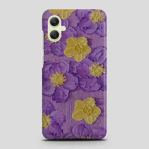 Samsung Galaxy A05s Cover - Floral Series - Design 8 - Purple & Yellow - Matte Finish - Snap On Hard Case with LifeTime Colors Guarantee