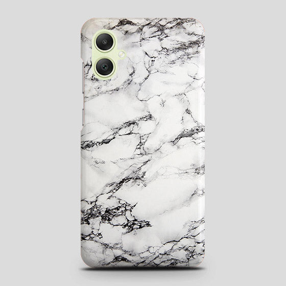 Samsung Galaxy A05 Cover - Trendy White Floor Marble Printed Hard Case with Life Time Colors Guarantee