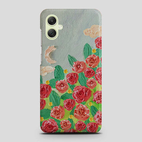 Samsung Galaxy A05s Cover - Floral Series - Design 10 - Red & Green - Matte Finish - Snap On Hard Case with LifeTime Colors Guarantee