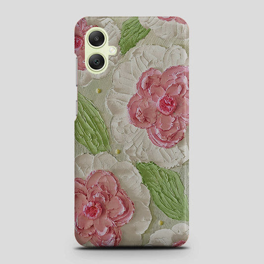 Samsung Galaxy A05s Cover - Floral Series - Design 13 - Offwhite & Green - Matte Finish - Snap On Hard Case with LifeTime Colors Guarantee