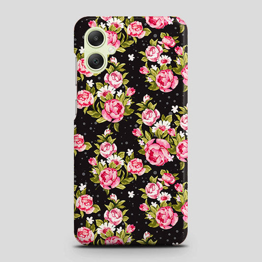 Samsung Galaxy A05 Cover - Trendy Pink Rose Vintage Flowers Printed Hard Case with Life Time Colors Guarantee