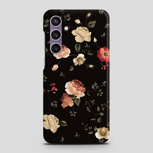 Samsung Galaxy A15 5G Cover - Dark Rose Vintage Flowers Printed Hard Case with Life Time Colors Guarantee