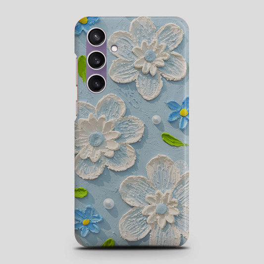 Samsung Galaxy A15 5G Cover - Floral Series - Design 3 - Sky Blue - Matte Finish - Snap On Hard Case with LifeTime Colors Guarantee