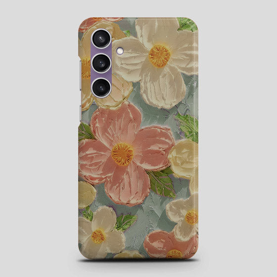 Samsung Galaxy A15 5G Cover - Floral Series - Design 16 - Cyan & Pink - Matte Finish - Snap On Hard Case with LifeTime Colors Guarantee