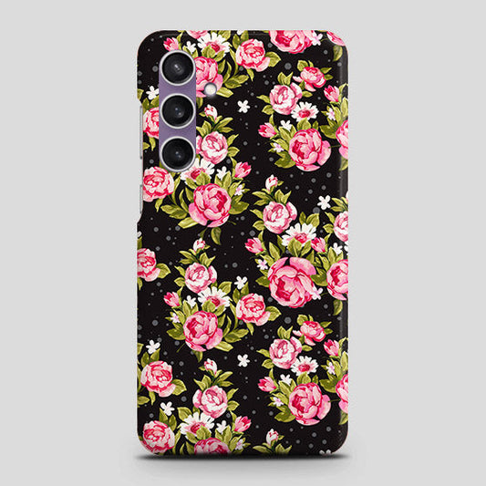 Samsung Galaxy A15 5G Cover - Trendy Pink Rose Vintage Flowers Printed Hard Case with Life Time Colors Guarantee