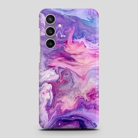 Samsung Galaxy A15 5G Cover - Chic Blue Liquid Marble Printed Hard Case with Life Time Colors Guarantee