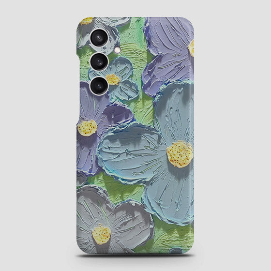 Samsung Galaxy A55 Cover - Floral Series - Design 1 - Purple & Aqua - Matte Finish - Snap On Hard Case with LifeTime Colors Guarantee