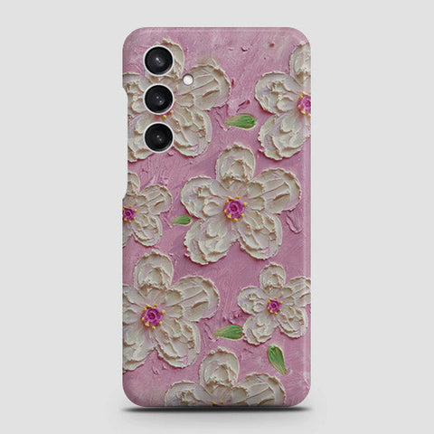 Samsung Galaxy A55 Cover - Floral Series - Design 5 - Pink & White - Matte Finish - Snap On Hard Case with LifeTime Colors Guarantee