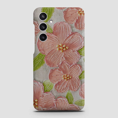 Samsung Galaxy A55 Cover - Floral Series - Design 9 - Pink & Green - Matte Finish - Snap On Hard Case with LifeTime Colors Guarantee