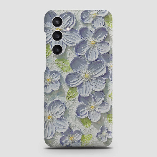 Samsung Galaxy A55 Cover - Floral Series - Design 12 - Grey & Green - Matte Finish - Snap On Hard Case with LifeTime Colors Guarantee