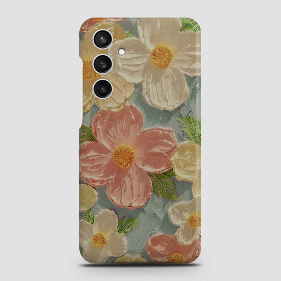 Samsung Galaxy A55 Cover - Floral Series - Design 16 - Cyan & Pink - Matte Finish - Snap On Hard Case with LifeTime Colors Guarantee