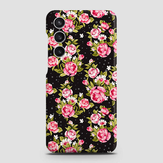 Samsung Galaxy A55 Cover - Trendy Pink Rose Vintage Flowers Printed Hard Case with Life Time Colors Guarantee