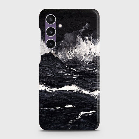 Samsung Galaxy S23 FE Cover - Black Ocean Marble Trendy Printed Hard Case with Life Time Colors Guarantee