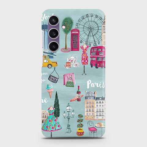 Samsung Galaxy S23 FE Cover - London, Paris, New York ModernPrinted Hard Case with Life Time Colors Guarantee