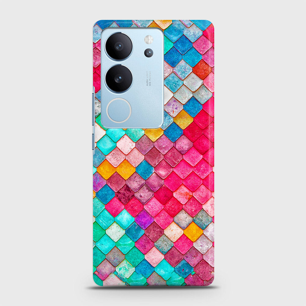 Vivo S17 Pro Cover - Chic Colorful Mermaid Printed Hard Case with Life Time Colors Guarantee