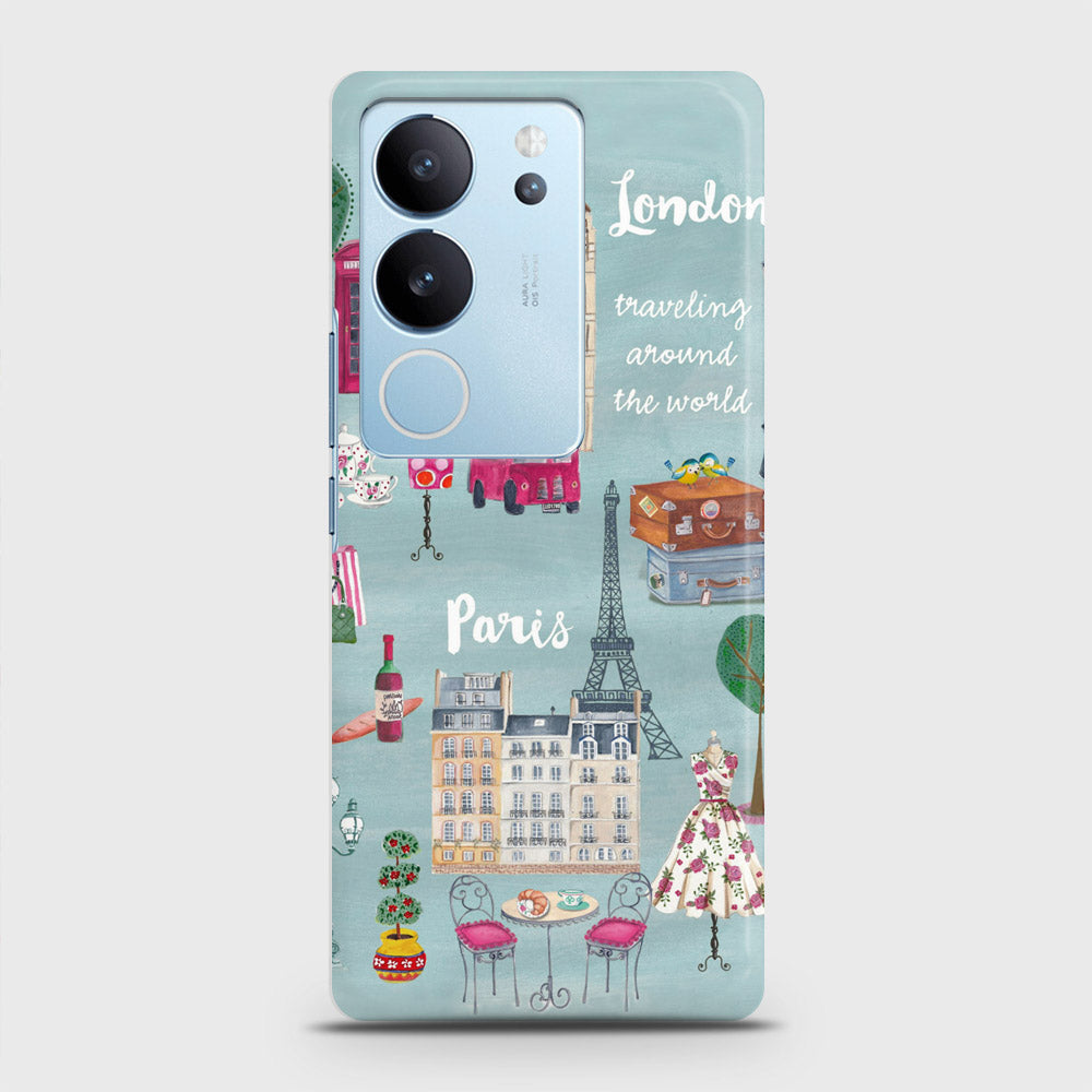 Vivo S17 Pro Cover - London, Paris, New York ModernPrinted Hard Case with Life Time Colors Guarantee