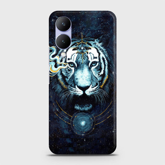 Vivo Y17s Cover - Vintage Galaxy Tiger Printed Hard Case with Life Time Colors Guarantee