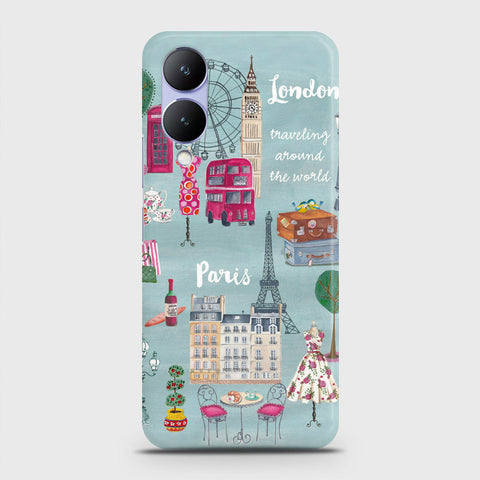 Vivo Y17s Cover - London, Paris, New York ModernPrinted Hard Case with Life Time Colors Guarantee (Fast Delivery)