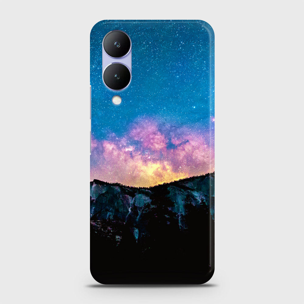 Vivo Y17s Cover - Embrace Dark Galaxy  Trendy Printed Hard Case with Life Time Colors Guarantee