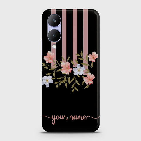 Vivo Y17s  Cover - Floral Series - Matte Finish - Snap On Hard Case with LifeTime Colors Guarantee