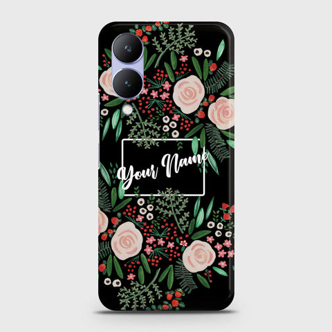 Vivo Y17s  Cover - Floral Series - Matte Finish - Snap On Hard Case with LifeTime Colors Guarantee