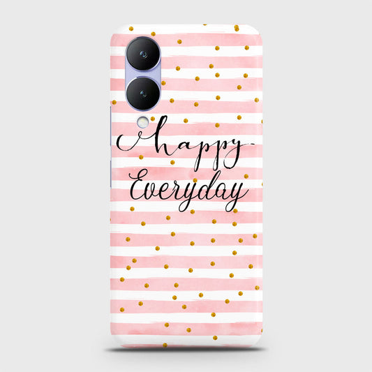 Vivo Y17s Cover - Trendy Happy Everyday Printed Hard Case with Life Time Colors Guarantee