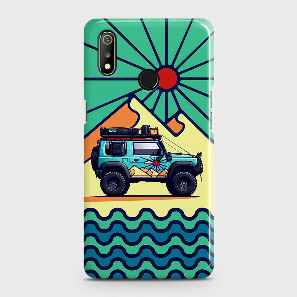 Realme 3 Cover - Adventure Series - Matte Finish - Snap On Hard Case with LifeTime Colors Guarantee (Fast Delivery)