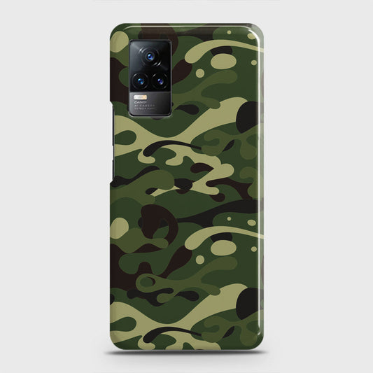 Vivo Y73 Cover - Camo Series - Forest Green Design - Matte Finish - Snap On Hard Case with LifeTime Colors Guarantee (Fast Delivery)