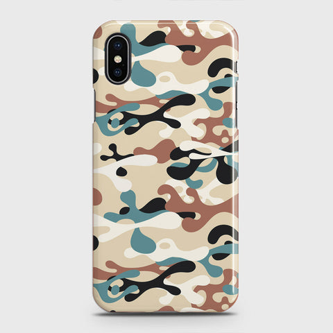 iPhone XS Max Cover - Camo Series - Black & Brown Design - Matte Finish - Snap On Hard Case with LifeTime Colors Guarantee (Fast Delivery)