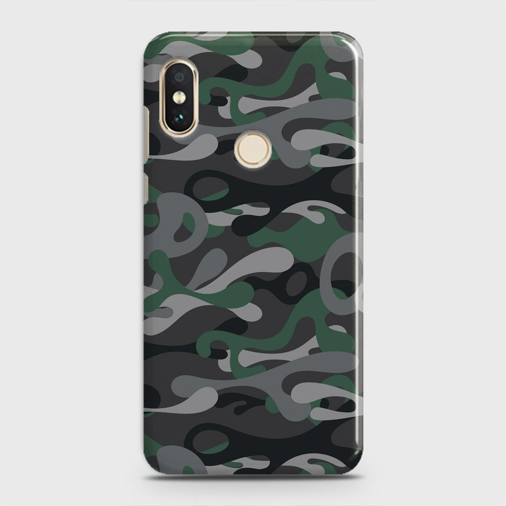 Xiaomi Redmi Note 5 AI Dual Camera Cover - Camo Series - Green & Grey Design - Matte Finish - Snap On Hard Case with LifeTime Colors Guarantee