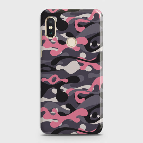 Xiaomi Redmi Note 5 AI Dual Camera Cover - Camo Series - Pink & Grey Design - Matte Finish - Snap On Hard Case with LifeTime Colors Guarantee