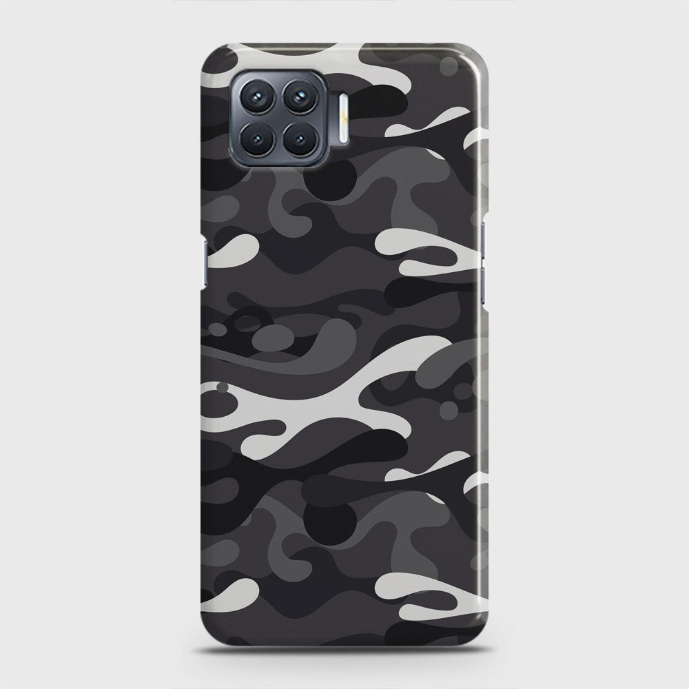 Oppo A73 Cover - Camo Series - White & Grey Design - Matte Finish - Snap On Hard Case with LifeTime Colors Guarantee (Fast Delivery)