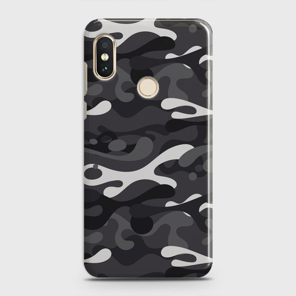 Xiaomi Redmi Note 5 AI Dual Camera Cover - Camo Series - White & Grey Design - Matte Finish - Snap On Hard Case with LifeTime Colors Guarantee