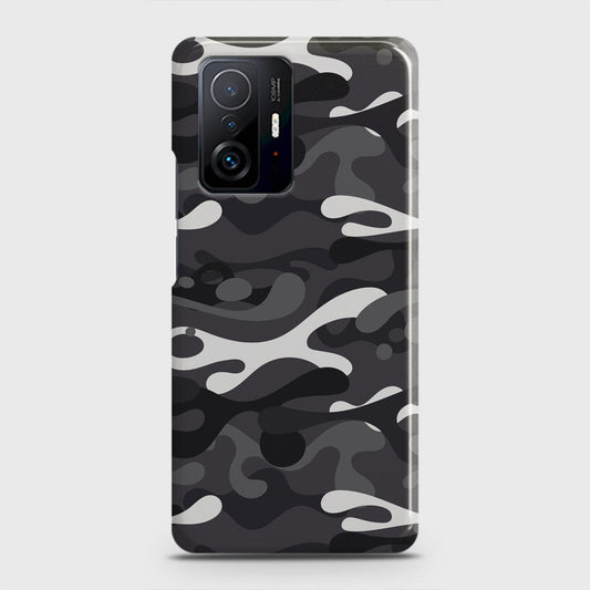 Xiaomi 11T Pro Cover - Camo Series - White & Grey Design - Matte Finish - Snap On Hard Case with LifeTime Colors Guarantee (Fast Delivery)