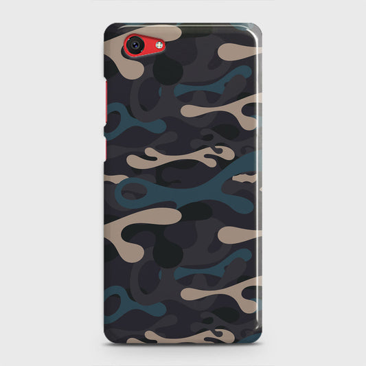 Vivo Y71 Cover - Camo Series - Blue & Grey Design - Matte Finish - Snap On Hard Case with LifeTime Colors Guarantee (Fast Delivery)